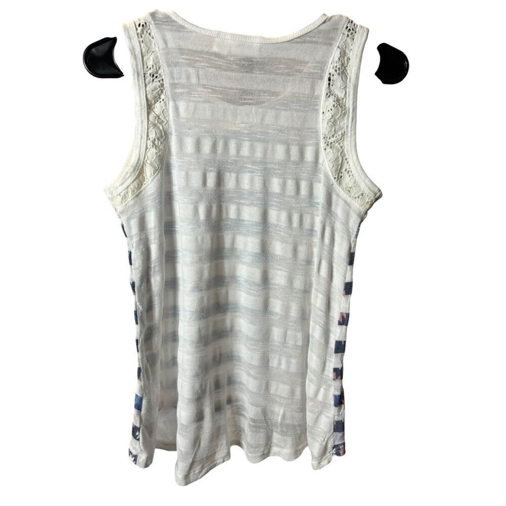 Cato Girls Blue & White Stripped Tank Top - Picture 2 of 6